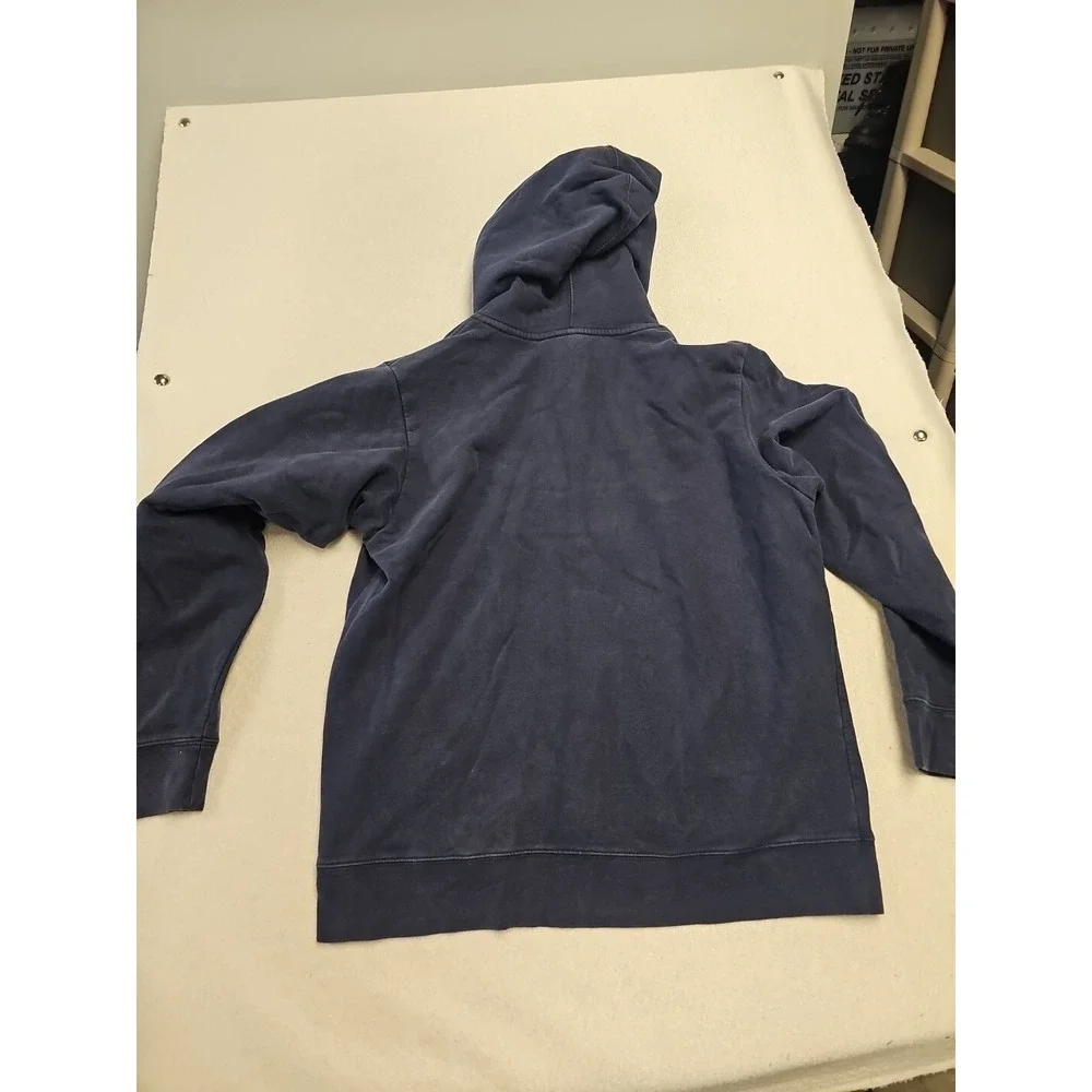 The North Face Hoodie Men's Medium Blue Pullover Logo kangaroo Pouch y2k